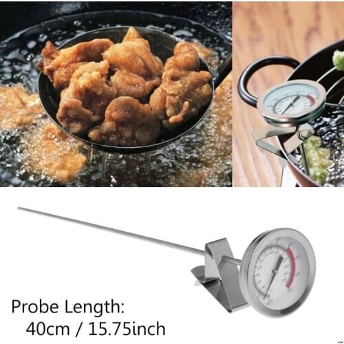 Food Meat Thermometer Frying Oil Fryer Fries Fried Chicken Wings BBQ Grill Thermometer 40cm Long Probe