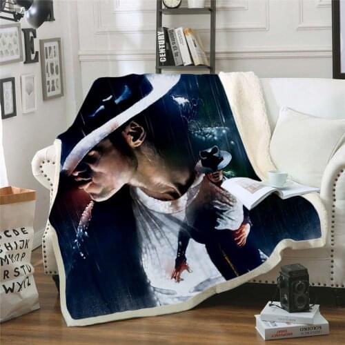 Michael Jackson 3d Printed Fleece Blanket for Beds Thick Quilt Fashion Bedspread Sherpa Throw Blanket Adults Kids 01