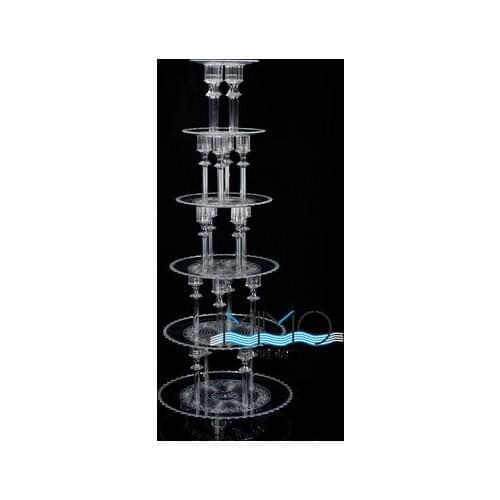 Hot 6 tiers Crystal Wedding cake Stand acrylic cupcake display Wedding Decoration Table Centerpiece