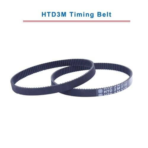 HTD3M Timing Belt with circular teeth 3M-315/318/321/324/327/330/333/336/339/342 teeth pitch 3mm belt width 10/15 mm