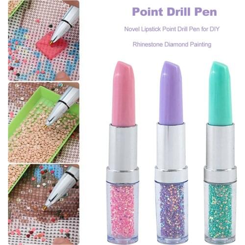 Lipstick Shape Diamond Painting Tool Point Drill Pen for 5D Diamond Painting Cross Stitch Diamond Crafts Accessories