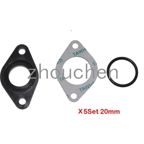 1 Set Carb Isolater Carburetor Gasket O Ring Spacer For 50cc 70cc 90cc 110cc 125cc ATV / Dirt Bike Scooter