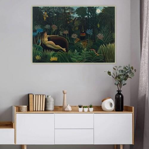 Citon Henri Rousseau《The Dream,1910》Canvas Art Oil Painting Artwork Poster Picture Wall Background Decor Home Decoration