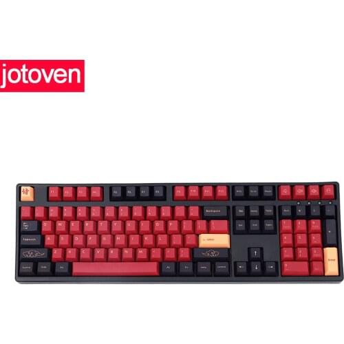 129 Keys PBT Red warrior Japanese English Cherry height Keycap For Mechanical Keyboard adapted 6164 68 84 87 96, etc