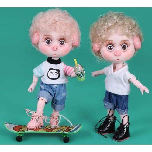 Dream Fairy 1/12 BJD Doll Full Set DODO Series 14CM Ball Jointed Doll with Clothes Cute Makeup Mini OB11 DIY Toy Dolls for Girls