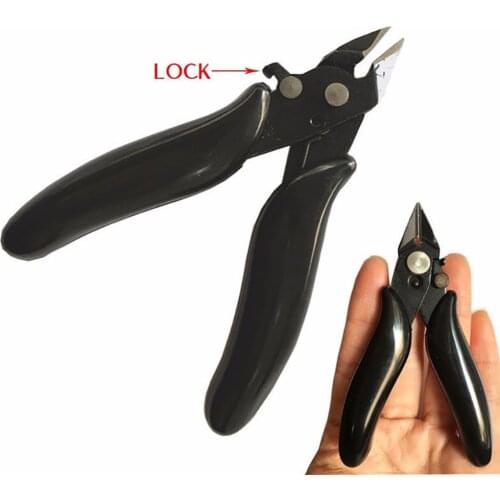 3.5" blak Mini Pliers Nipper Hand Tools Diagonal Side Cutting Pliers Stripping Pliers Electrical Wire Cable Cutters Snips Flush