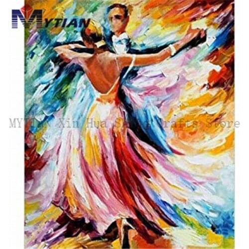 MYTIAN 5d DIY Diamond Painting Dancing Woman and Man Painting Cross Stitch Handmade Rhinestone Oil Pattern Mosaic Wall Paintings