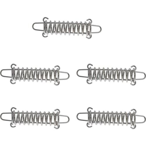 Pack of 5 Stainless Steel Tent Rope Tensioner Spring Buckle for Tent Hiking