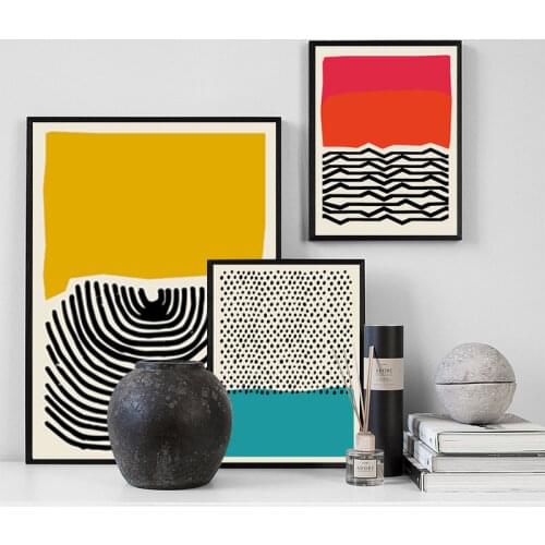 Paintings On The Wall Poster Color Colourful Geometric Abstract Canvas Prints for Living Room Modern Home Cuadros Decor Picture