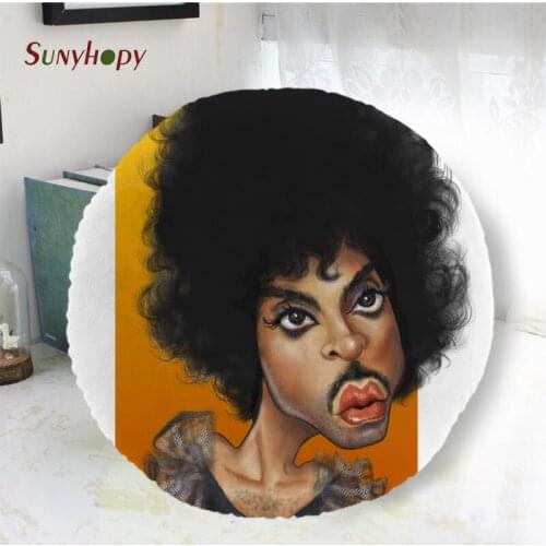 Prince Round Decorative Cushion Cover Home Decor Peach Skin Pillowcase For Sofa 40cm50cm60cm In Diameter-WJY