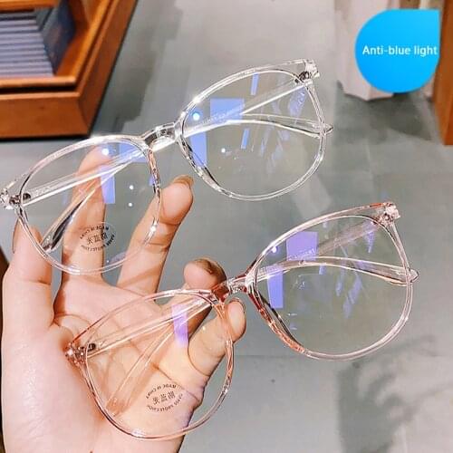 2021 New Transparent Computer Glasses Frame Women Men Anti Blue Light Round Eyewear Blocking Glasses Optical Spectacle Eyeglass