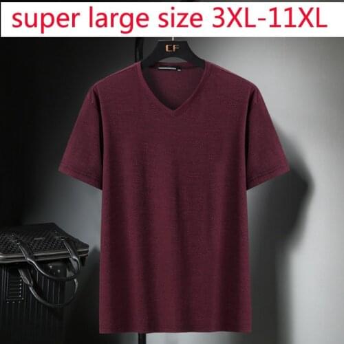 New Arrival Men Short Sleeve Super Large Loose Print Fashion V-neck Casual Knitted Summer Plus Size 4XL-6XL 7XL 8XL 9XL 10XL11XL