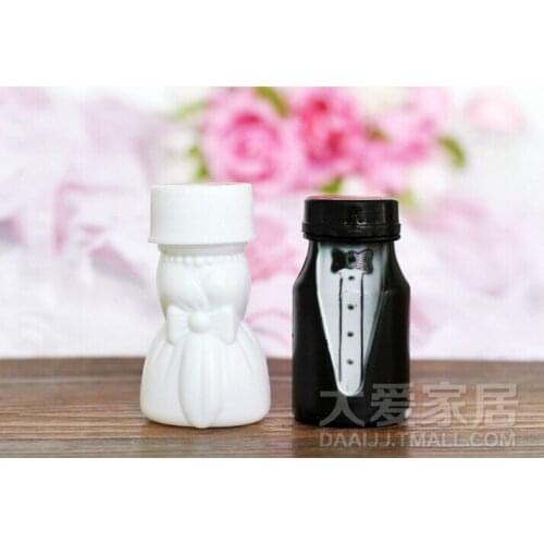50 PCS Bride& 50 PCS Groom Empty Soap bubbles bottles Blowing bubbles tool for Wedding Party Decoration Supplies