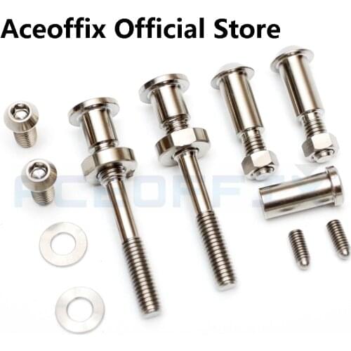 Aceoffix Bicycle bolt for Brompton Brake Titanium Bolt After 2018 Titanium Alloy Full Set Screws Nuts