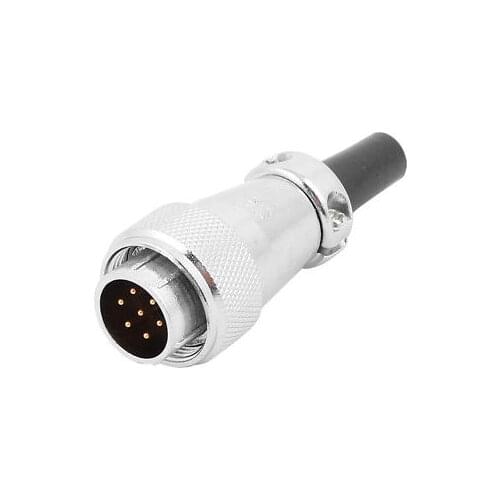 WS16 AC 400V 5A 7 Terminals Rubber Tube Metal Male Aviation Connector Joint