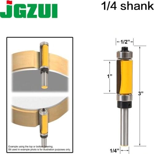Flush Trim Top & Bottom Bearing Router Bit - 1/4" Shank