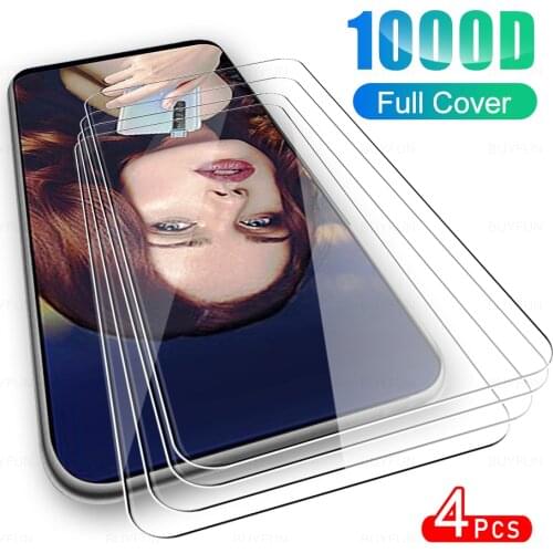4Pcs Full Cover Protective Glass For Tecno Camon 15 Pro Phone Glass Screen Protector Film For Spark 6 5 12 Go Air 12Air 6Go 6Air
