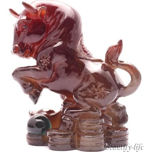 Yellow Ox,Lucky Charms,Chinese zodiac,Shenxiao,Allochroic Mascot,fengshui Ornament,novel gifts,Amazing present,Tea pet,S1015BN