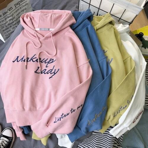 Woman Hoodies clothes Sweatshirts Female Cotton Warm Lady Autumn Tops hoodie hoody thrasher jersey sweatshirt para Solid Hooded