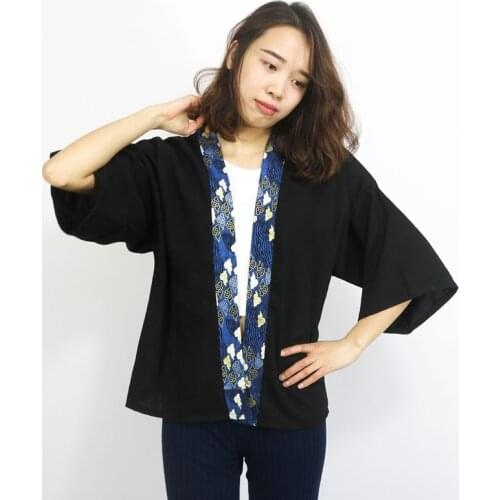 Japanese kimono yukata kimono cardigan fashion blouse women 2019 long obi cardigan haori traditional kimonos shirt FZ014