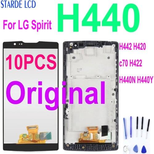 10PCS Original LCD For LG Spirit H440 H442 H420 c70 H422 H440N H440Y LCD Display Touch Screen Digitizer Assembly Replacement