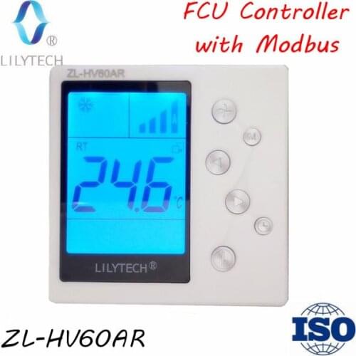 ZL-HV60AR, Modubs FCU controller, RS485 Thermostat, Modbus Thermostat, Fan Coil Unit controller, fcu thermostat rs485, Lilytech
