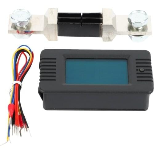 0-200V 0-300A Car Battery Discharge Indicator Capacity Tester Power Energy Impedance Resistance Voltmeter 300A Shunt
