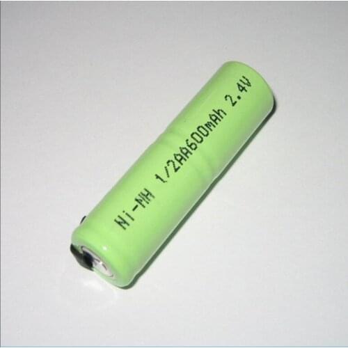 1pcs/lot 2* 1/2AA 2.4V 600mAh razor battery ni-mh rechargeable battery 1/2AA600mah2.4V