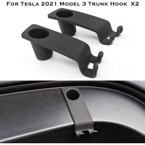2pcs For Tesla 2021 Model 3/Y 2021 Trunk Hook Cargo Front Trunk Bag Hook Holder Hanger Trunk Hook Automotive Goods Accessories