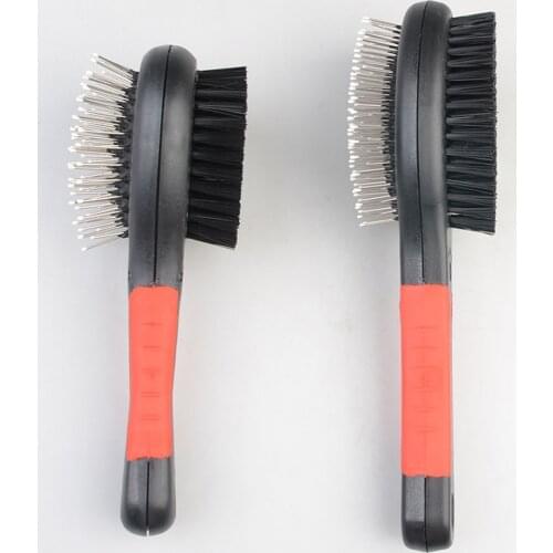 2 in 1 Pet Cat Puppy Grooming Massage Comb Brush Dog Cat Showering Hair Cleaning Brush Comb Brush Fine Needle Dots Massage Comb