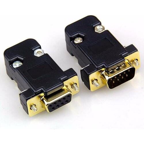 25set Gold-plated DB9 RS232 serial plug COM DB9 plug connector D-type 9-pin computer interface