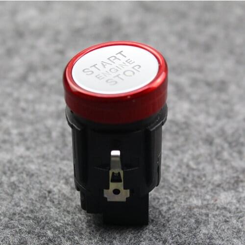 8K0905217C For AUDI Q5 A4 B8 A5 S5 RS5 Red Chrome Start Stop Engine Switch Button Ignition Switch Button