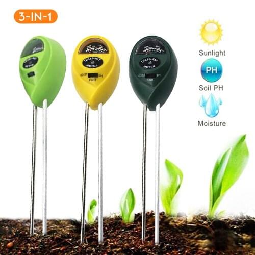 3 in 1 Soil Water Moisture Light PH Meter Tester Digital Analyzer Test Detector for Garden Plant Flower Hydroponic Garden Tool
