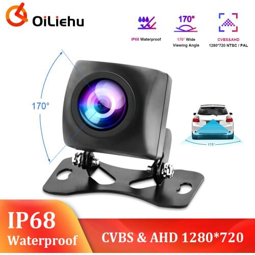 OiLiehu Car Rear View Camera 4 LED Night Vision Reversing Auto Parking aid Monitor Waterproof Universal 170 Degree HD Video