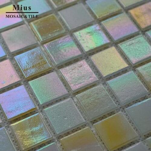 Shiny glass mosaic for commercial place