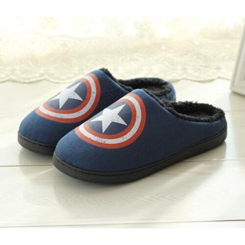 Shoes Men Home Slippers Winter House Slipper Plush Man Shoes Indoor Cotton Slipper Man Superhero Indoor Warm Chinelo
