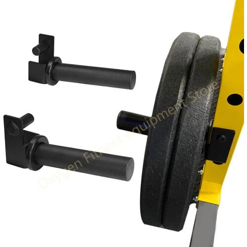 2PCS Weight Plate Holder For 2"x2" Power Rack Home Gym Space-efficient Power Cage Storage Attachment Fits 2 Inches Weight Plate