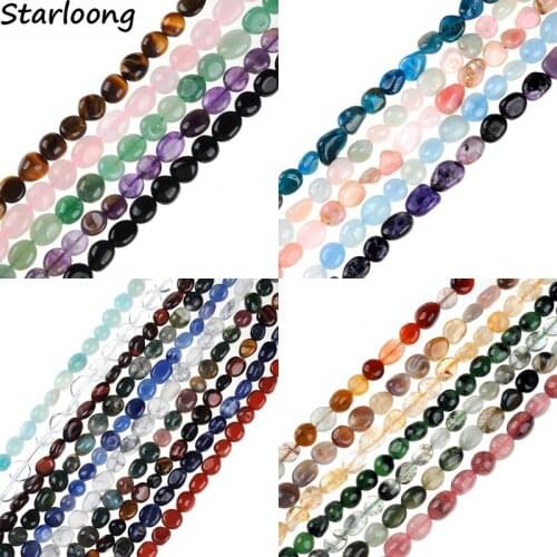 Natural Irregular citrines agates amazonite tiger eye carnelian Gravel Loose stone beads 8*10mm DIY Jewelry Making Bracelets