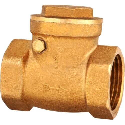 Hot DN15 DN20 DN25 Swing Check Valve Female Thread Brass Non-return One-Way Check Valve 232PSI Prevent Water Backflowing Tool
