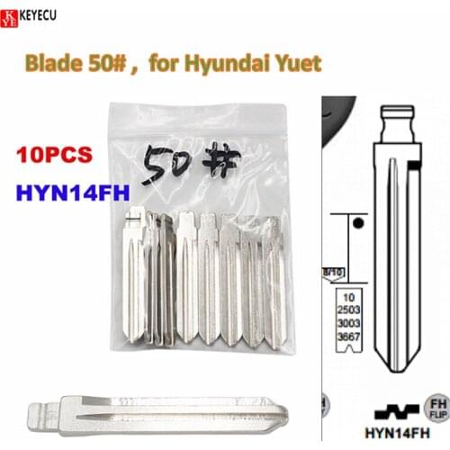 KEYECU 10pcs/lot KEYDIY Universal Remotes Flip Blade 50#, HYN14FH HYN14T14 HYN14TE HYN14TE HYN14MH for Hyundai, Kia