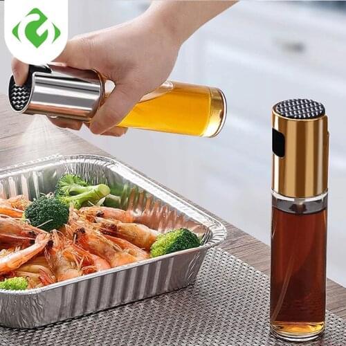 Kitchen Stainless Steel Olive Oil Sprayer Bottle Pump Oil Pot Leak-proof Grill BBQ Sprayer Oil Dispenser BBQ Cookware Tools GY