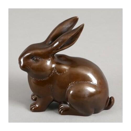 Copper sculpture lovely rabbit Home Furnishing Decor rabbit birthday gifts crafts ornaments crafts house statue decoration
