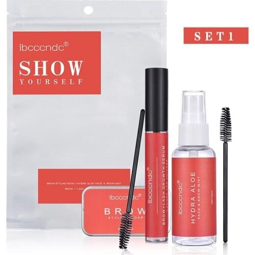 20ml Eyebrow Styling Gel Soap Kit Brow Growth Serum Brushes Set Long Lasting Eyebrow Stereotypes Shaping Soap Set