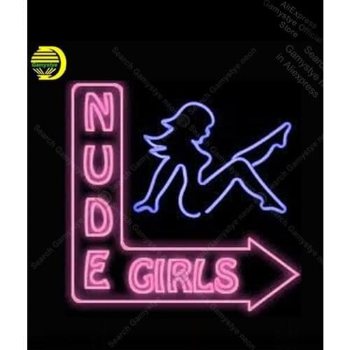 Neon light Signs Nude Girl Neon Bulb sign Lamp Handcrafted Neon Beer Signs Advertisement Sign Lighting Polis Signage Shop Night