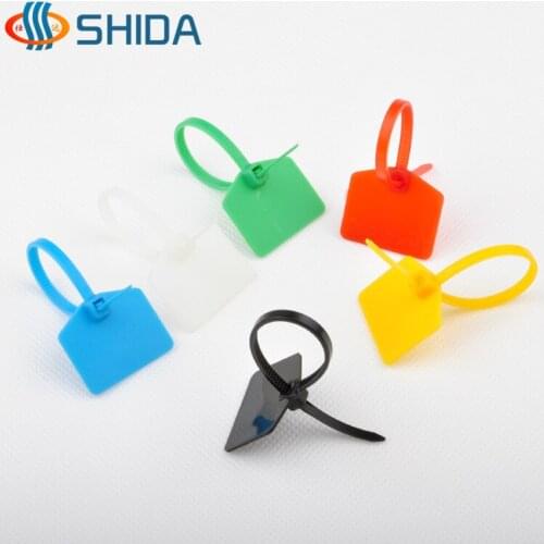 New 2014 freeshipping 500 pcs/lot 3*150mm Nylon Cable Tie with label - Plastic Zip Ties with markers Cable Tag for computer wire