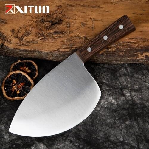 XITUO DIY Knife Blank Sharp Handmad Chef Knives Blade Stainless Steel Meat Chopping Butcher Knife Kitchen Cutlery Cooking Tool