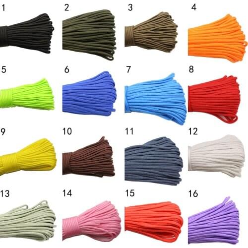 250 Colors Paracord 550 Rope Type III 7 Stand 100FT 50FT Paracord Parachute Cord Rope Survival kit Wholesale