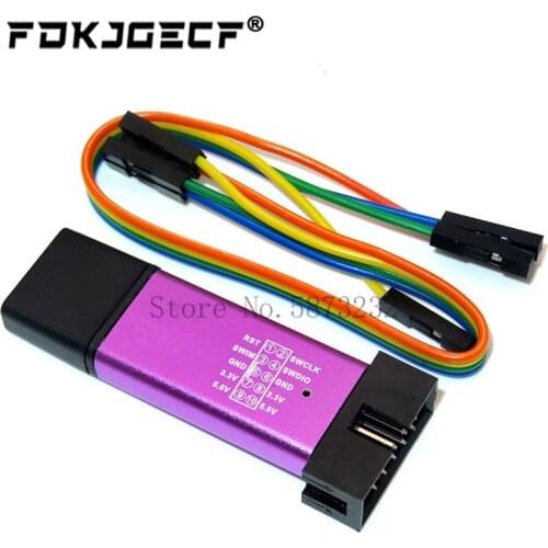 ST LINK Stlink ST-Link V2 Mini STM8 STM32 Simulator Download Programmer Programming With Cover DuPont Cable ST Link V2