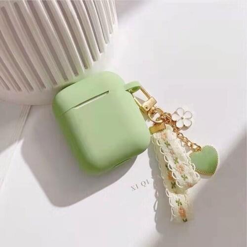 Luxury For Airpods Case For airpods PRO 1 2 3 cover fashion Korean flower Lace keyring headphone cover keychain For air pods 2