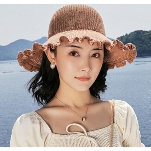 Foldable Womens Breathable Sun Hats New Summer Empty Top Straw Hat Panama Travel Hat Oversized Brim Female Beach Hat Chapeau